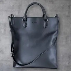 tk.TAKEO KIKUCHI ハンドル2WAYトートバッグ レザー 黒 A4のサムネイル