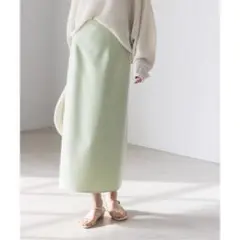 NOBLE ノーブル ジャージーライクカラータイトスカート グリーン 40