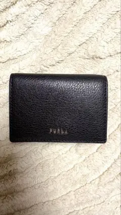 【美品】FURLAブラック レザー 三ツ折り財布のサムネイル