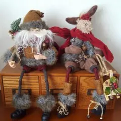 クリスマス●サンタクロース●トナカイ●置物●インテリア●人形