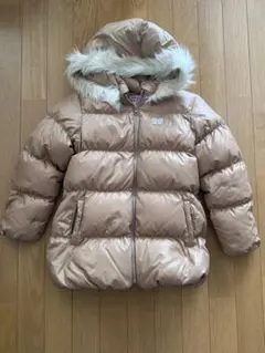 ミキハウス ベージュ フード付きダウンコート