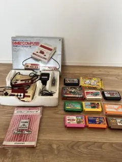 【ジャンク品】ファミリーコンピュータ 本体 ゲームソフト　15本付き