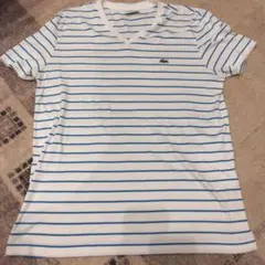 LACOSTE　メンズ　Tシャツ　ボーダー柄　Mサイズのサムネイル