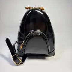 【極美品】 グッチ ボディバッグ バンブー ワンショルダー レザー ブラックのサムネイル