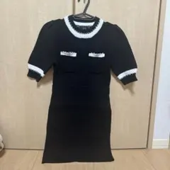 Rady バイカラー ニットワンピース