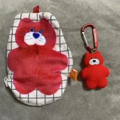 mojojo jo 赤いクマ ポーチとキーホルダーセット