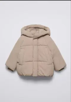 ZARA フード付きパフジャケット