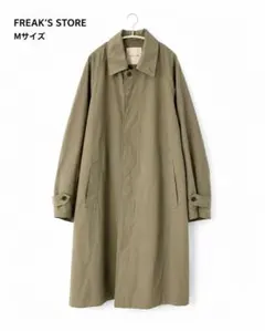【定番】フリークスストア ビッグシルエット ステンカラーコート M カーキのサムネイル