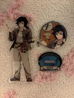 冨岡義勇 アクリルスタンド 缶バッジセット てんぼうパーク 鬼滅の刃