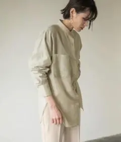 シルキーシアーロングシャツ