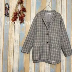 レディース　テーラードジャケット ジャケット　アウター　チェック柄