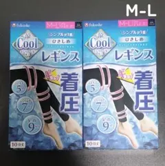 fukuske フクスケ ひきしめ 着圧レギンス クール 10分丈 黒 M-Lのサムネイル