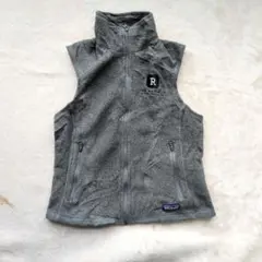 パタゴニア シンチラ フリースベスト 企業ロゴ Sサイズ ジップアップ グレー