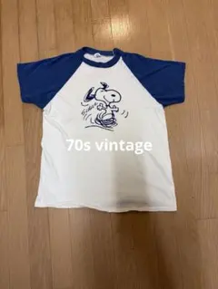 SNOOPY シュルツ◾️80sビンテージ・ラグラン・ベースボールシャツ 