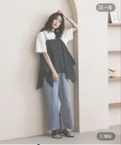 GLOBAL WORK GOODデニムイージーパンツ　ブルー　L