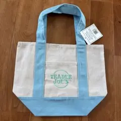 TRADER JOE'S ミニパステルトートバッグ　ブルー