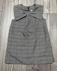 petit main チェック柄 ノースリーブワンピース 100cm