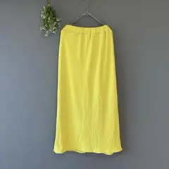 ハリータ［L］圧倒的存在感◎鮮やかな差し色◎スリット◎ロングタイトリブスカート