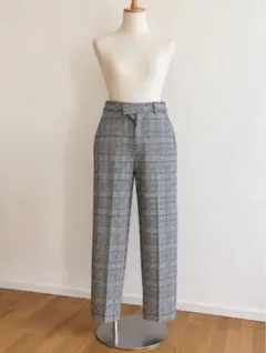 未使用美品　H&M スラックス グレー系チェック