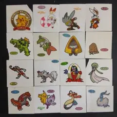 【ジャンク】ポケモンパンシール　ポケモンデコキャラシール　まとめ売り16枚