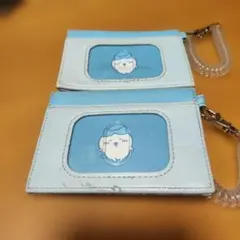 ちいかわ パスケース 水色　ハチワレ　2点