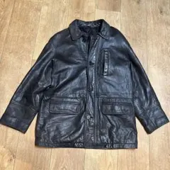 羊革　黒 レザー ジャケット SIZE M