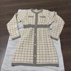 ツイードワンピース ロングワンピース