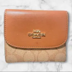 COACH ブラウン 三つ折り財布