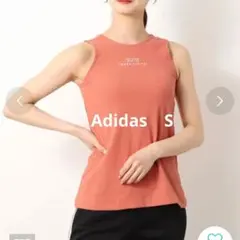 【お値下げ】adidas オレンジ タンクトップ　Ｓサイズ
