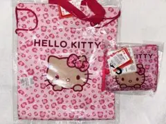 HELLO KITTY アベイル日焼けキティ ヒョウ柄バッグ2点セット