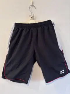 YONEX バドミントンパンツ 黒/白/赤