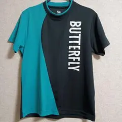 BUTTERFLY 卓球 半袖ウェア ブラック/ターコイズ
