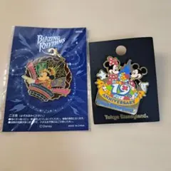 東京ディズニーランド ミッキー&ミッキー&ミニーピンバッジ2個セット