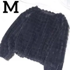 新品、タグ付き☆ゆったり ポップコーン トップス フェイクファー M グレー
