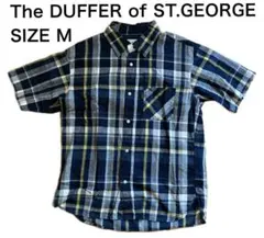 The DUFFER of ST.GEORGE 半袖シャツ チェック柄 麻混 Mのサムネイル