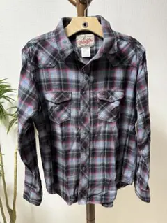 Wrangler ラングラー ウエスタンネルシャツ M チェック スナップボタンのサムネイル