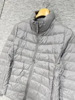 UNIQLO ユニクロ ライトダウンジャケット グレー M ジップアップ