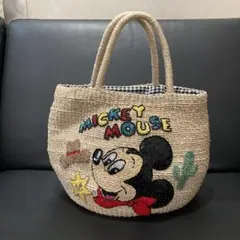 美品　東京ディズニーリゾート限定　ミッキーカゴバッグ　ウエスタンウエア