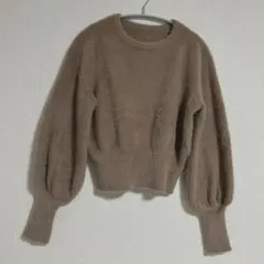 『Ray Cassin 』 フワフワニット バルーンスリーブ セーター　モカ