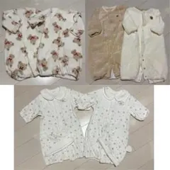 【未使用】ツーウェイ・ドレスオール 50-60cm 6点 双子 新生児・ベビー服
