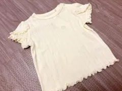 新品未使用！フリル袖 リブTシャツ 70-80cmのサムネイル
