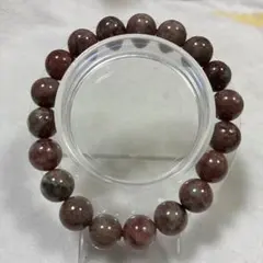 天然石赤と緑のガーネットブレスレット