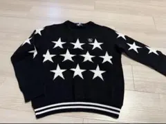 【Mサイズ】 PEARLY GATES ニットセーター 星柄 ブラック