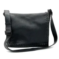 大型【BOTTEGA VENETA】メッセンジャーバッグ　レザー　濃紺色のサムネイル