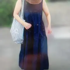 ノースリーブ ネイビー ワンピース 新作