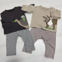 【まとめ売り】無印良品長袖トップス＋sowanパンツ　4枚セット　男の子