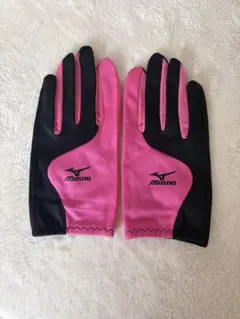 MIZUNO ミズノ スポーツグローブ ピンク ブラック　レディースLサイズのサムネイル