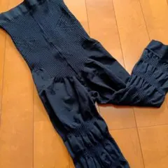 グラマラススパッツ ナイトスリム M〜L ナイトウェア 補正黒スパッツ レギンス