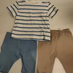 ストライプTシャツとパンツセット