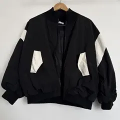しまむら　ボンバージャケット 黒　Lのサムネイル